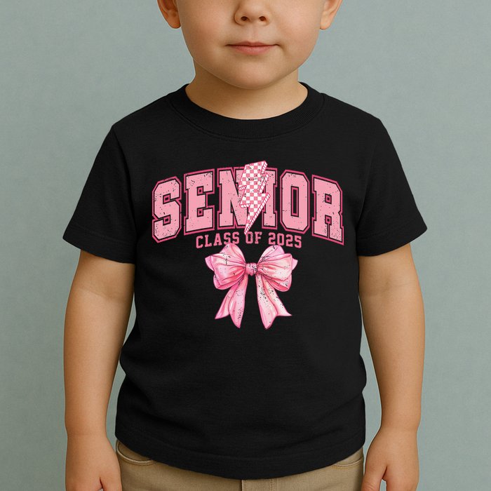 Class Of 2025 Coquette Senior 2025 Graduation Back To Toddler T-Shirt