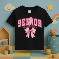 Class Of 2025 Coquette Senior 2025 Graduation Back To Toddler T-Shirt