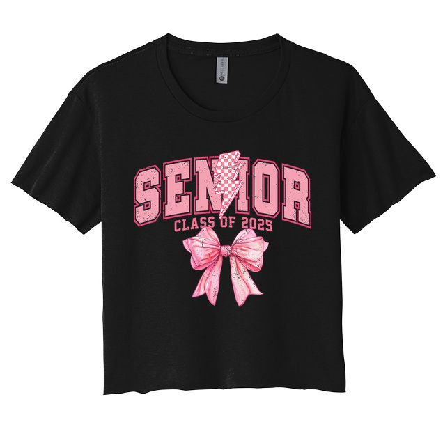 Class Of 2025 Coquette Senior 2025 Graduation Back To Crop Top