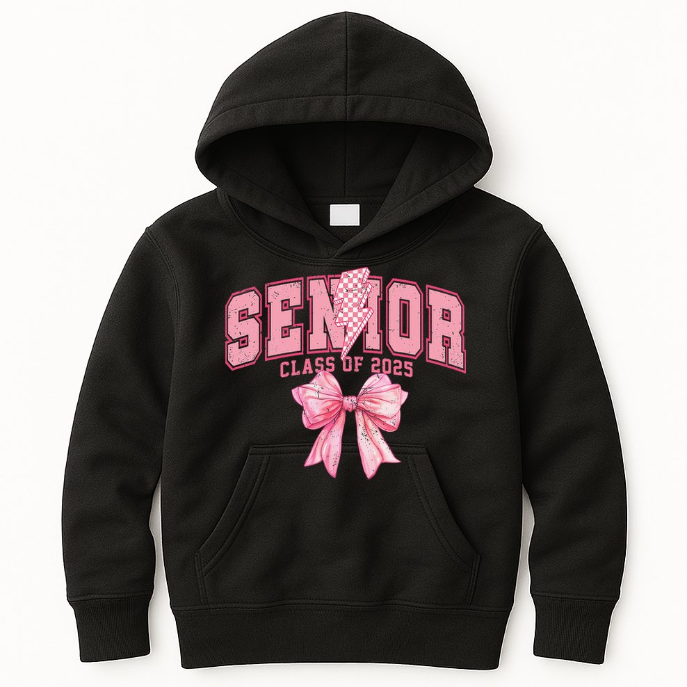 Class Of 2025 Coquette Senior 2025 Graduation Back To Kids Hoodie