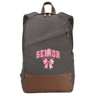 Class Of 2025 Coquette Senior 2025 Graduation Back To Cotton Canvas Backpack