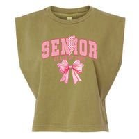 Class Of 2025 Coquette Senior 2025 Graduation Back To Garment-Dyed Women's Muscle Tee