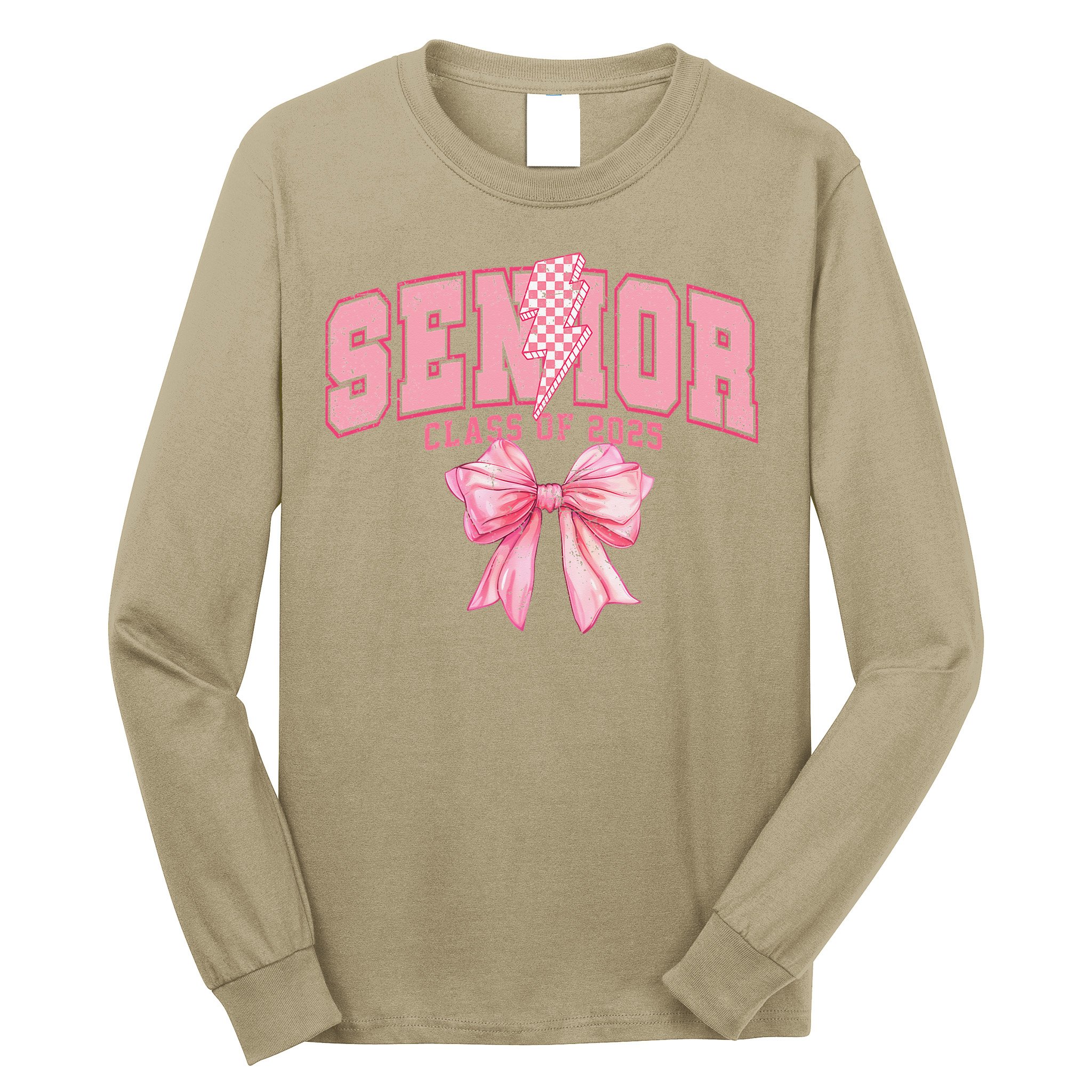 Class Of 2025 Coquette Senior 2025 Graduation Back To Long Sleeve Shirt