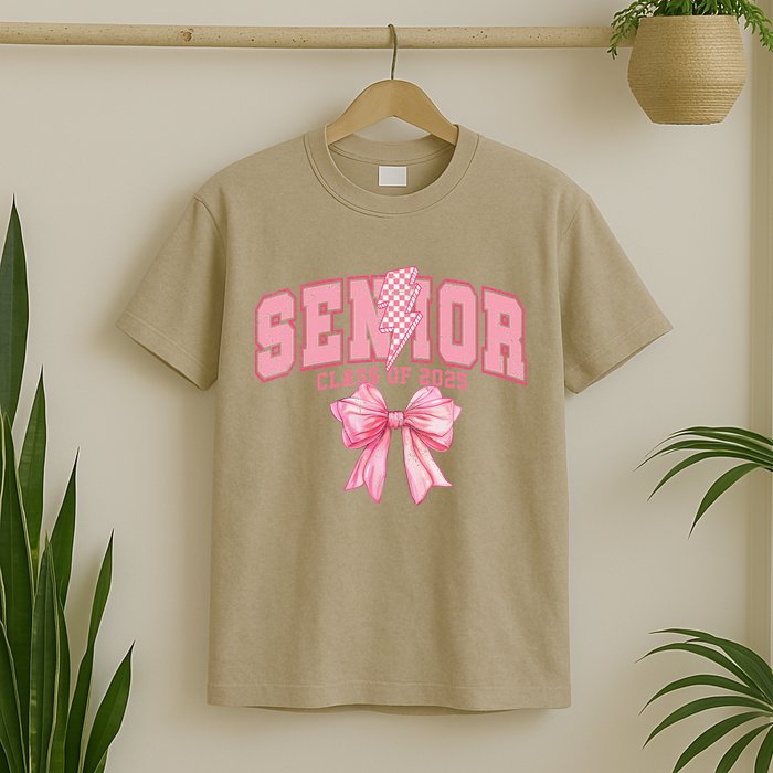 Class Of 2025 Coquette Senior 2025 Graduation Back To T-Shirt