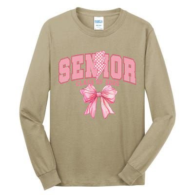 Class Of 2025 Coquette Senior 2025 Graduation Back To Tall Long Sleeve T-Shirt