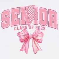 Class Of 2025 Coquette Senior 2025 Graduation Back To Garment-Dyed Sweatshirt