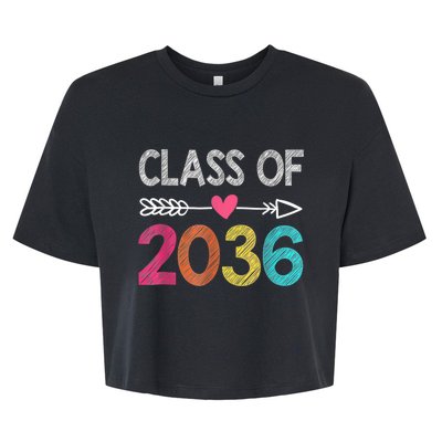 Class Of 2036 Pre-K Graduate Preschool Graduation Bella+Canvas Jersey Crop Tee