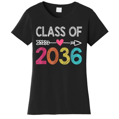 Class Of 2036 Pre-K Graduate Preschool Graduation Women's T-Shirt