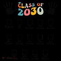 Class Of 2030 Grow With Me Checklist Prek 12th Retro K12 Sustainable Knit Beanie