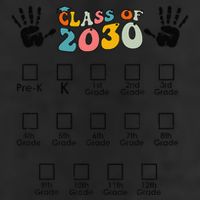 Class Of 2030 Grow With Me Checklist Prek 12th Retro K12 25L Jumbo Tote