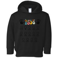 Class Of 2030 Grow With Me Checklist Prek 12th Retro K12 Toddler Hoodie