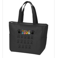 Class Of 2030 Grow With Me Checklist Prek 12th Retro K12 Zip Tote Bag