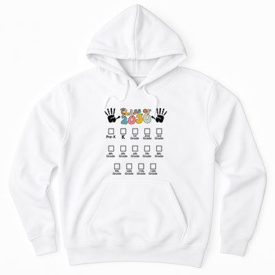 Class Of 2030 Grow With Me Checklist Prek 12th Retro K12 Hoodie