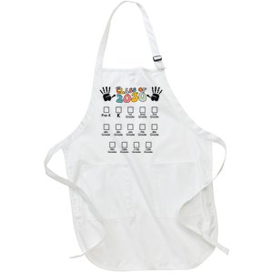 Class Of 2030 Grow With Me Checklist Prek 12th Retro K12 Full-Length Apron With Pockets