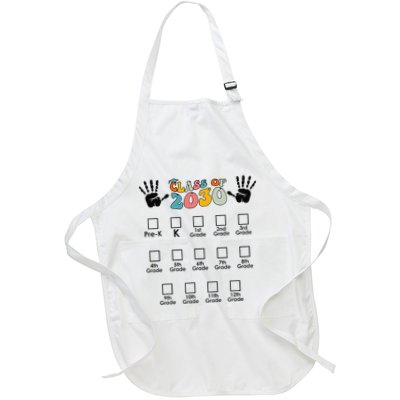 Class Of 2030 Grow With Me Checklist Prek 12th Retro K12 Apron
