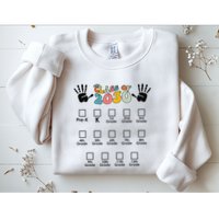 Class Of 2030 Grow With Me Checklist Prek 12th Retro K12 Sweatshirt