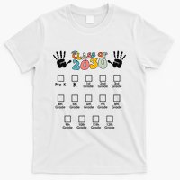 Class Of 2030 Grow With Me Checklist Prek 12th Retro K12 T-Shirt