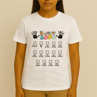 Class Of 2030 Grow With Me Checklist Prek 12th Retro K12 T-Shirt