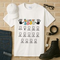 Class Of 2030 Grow With Me Checklist Prek 12th Retro K12 Tall T-Shirt