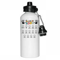 Class Of 2030 Grow With Me Checklist Prek 12th Retro K12 Aluminum Water Bottle