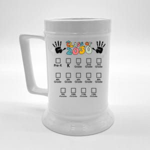 Class Of 2030 Grow With Me Checklist Prek 12th Retro K12 Beer Stein