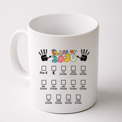 Class Of 2030 Grow With Me Checklist Prek 12th Retro K12 Mug
