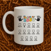 Class Of 2030 Grow With Me Checklist Prek 12th Retro K12 Mug