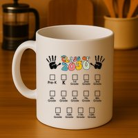 Class Of 2030 Grow With Me Checklist Prek 12th Retro K12 Mug