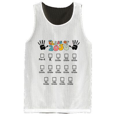 Class Of 2030 Grow With Me Checklist Prek 12th Retro K12 Mesh Reversible Basketball Jersey Tank