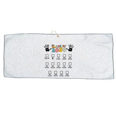 Class Of 2030 Grow With Me Checklist Prek 12th Retro K12 Large Microfiber Waffle Golf Towel