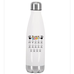 Class Of 2030 Grow With Me Checklist Prek 12th Retro K12 Stainless Steel Insulated Water Bottle