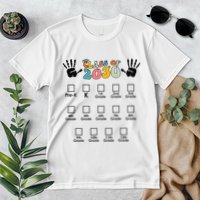 Class Of 2030 Grow With Me Checklist Prek 12th Retro K12 Premium T-Shirt