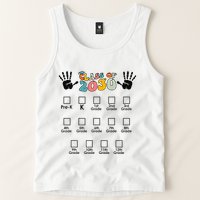 Class Of 2030 Grow With Me Checklist Prek 12th Retro K12 Tank Top