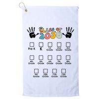Class Of 2030 Grow With Me Checklist Prek 12th Retro K12 Golf Towel