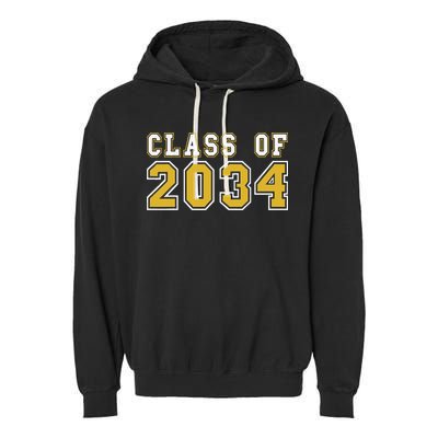 Class Of 2034 Graduation First Day Of Kindergarten PreK Garment-Dyed Fleece Hoodie