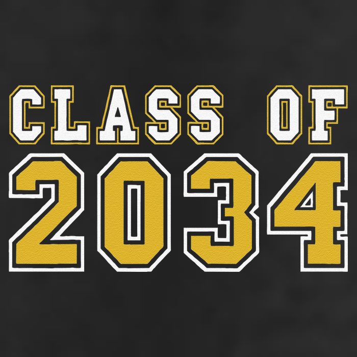 Class Of 2034 Graduation First Day Of Kindergarten PreK Garment-Dyed Fleece Hoodie