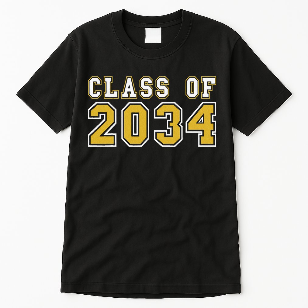 Class Of 2034 Graduation First Day Of Kindergarten PreK Tall T-Shirt