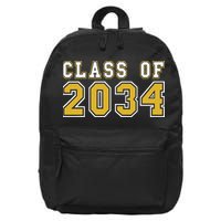 Class Of 2034 Graduation First Day Of Kindergarten PreK 16 in Basic Backpack