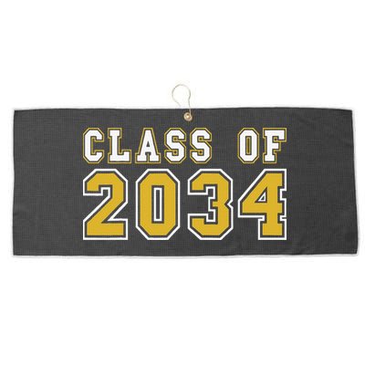 Class Of 2034 Graduation First Day Of Kindergarten PreK Large Microfiber Waffle Golf Towel