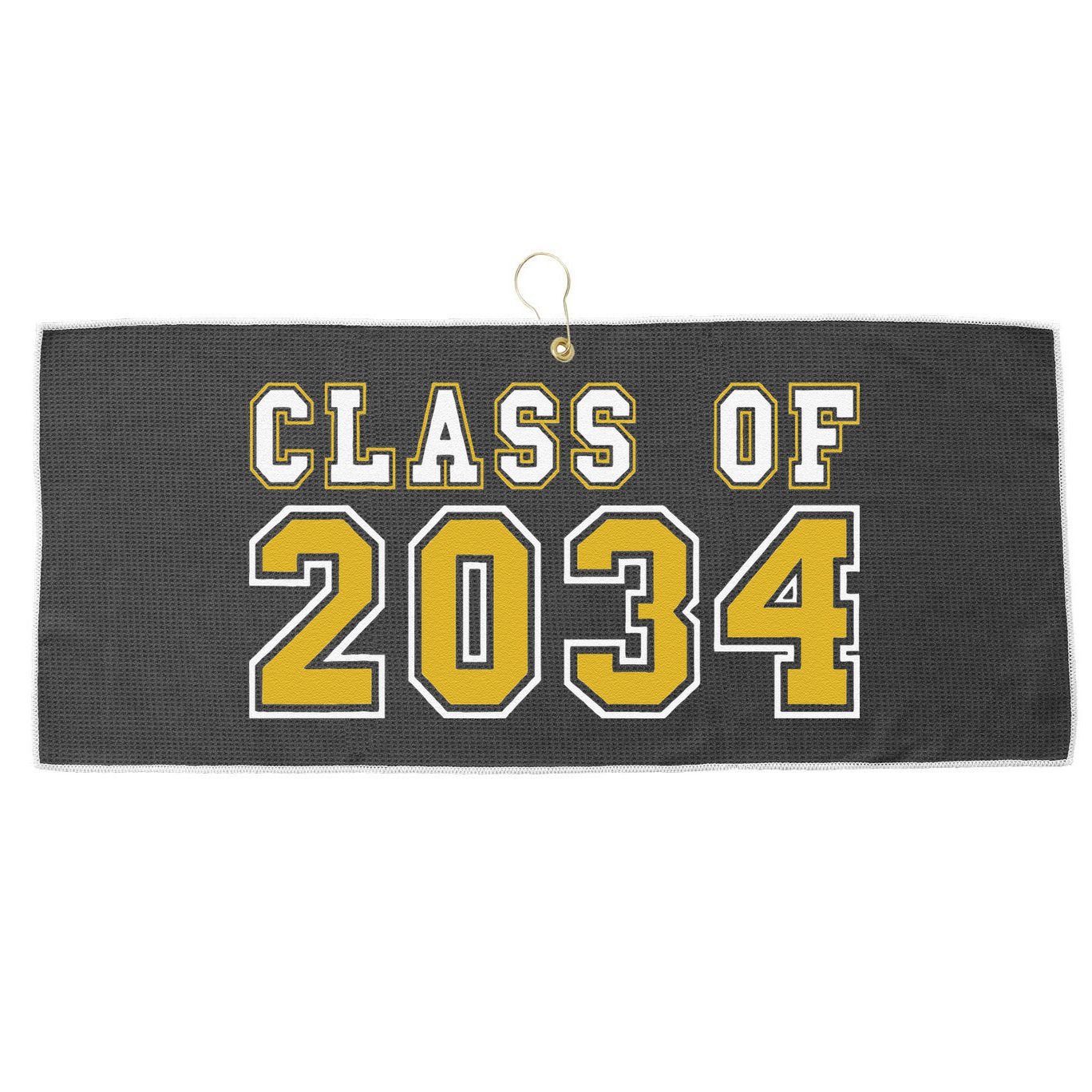Class Of 2034 Graduation First Day Of Kindergarten PreK Large Microfiber Waffle Golf Towel