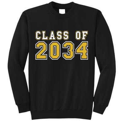 Class Of 2034 Graduation First Day Of Kindergarten PreK Tall Sweatshirt