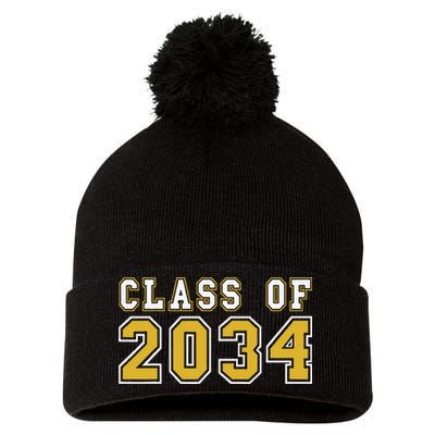 Class Of 2034 Graduation First Day Of Kindergarten PreK Pom Pom 12in Knit Beanie