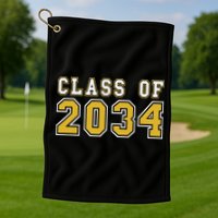 Class Of 2034 Graduation First Day Of Kindergarten PreK Golf Towel