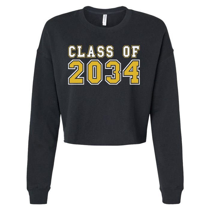 Class Of 2034 Graduation First Day Of Kindergarten PreK Cropped Pullover Crew