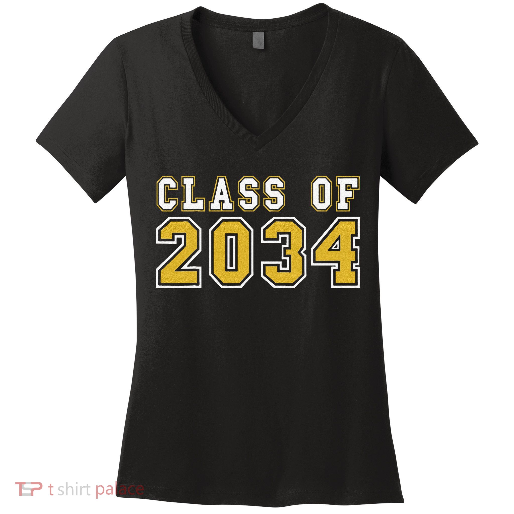 Class Of 2034 Graduation First Day Of Kindergarten PreK Women's V-Neck T-Shirt