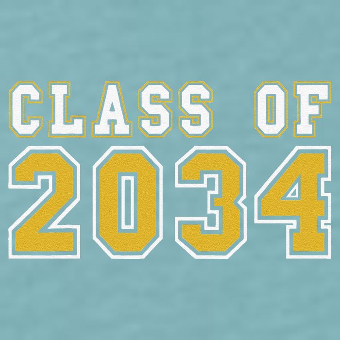 Class Of 2034 Graduation First Day Of Kindergarten PreK Sueded Cloud Jersey T-Shirt