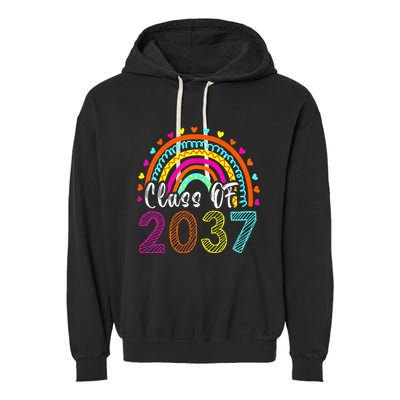 Class Of 2037 Kindergarten Prek Grow With Me Graduation Garment-Dyed Fleece Hoodie