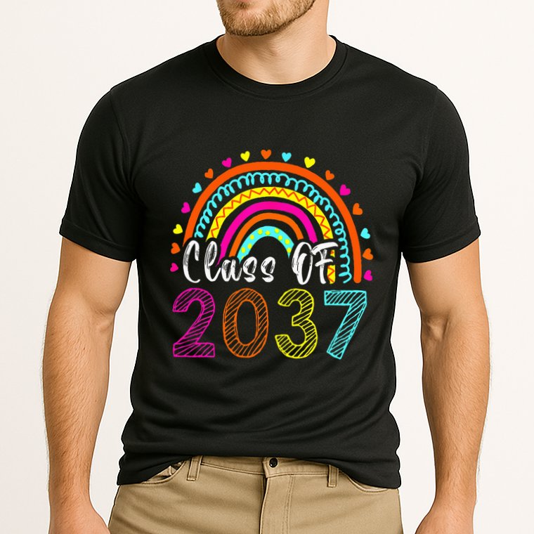 Class Of 2037 Kindergarten Prek Grow With Me Graduation Performance Shirt