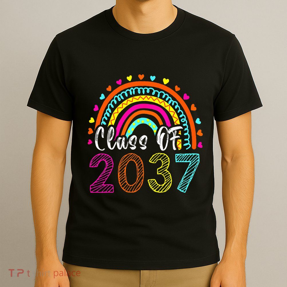 Class Of 2037 Kindergarten Prek Grow With Me Graduation T-Shirt