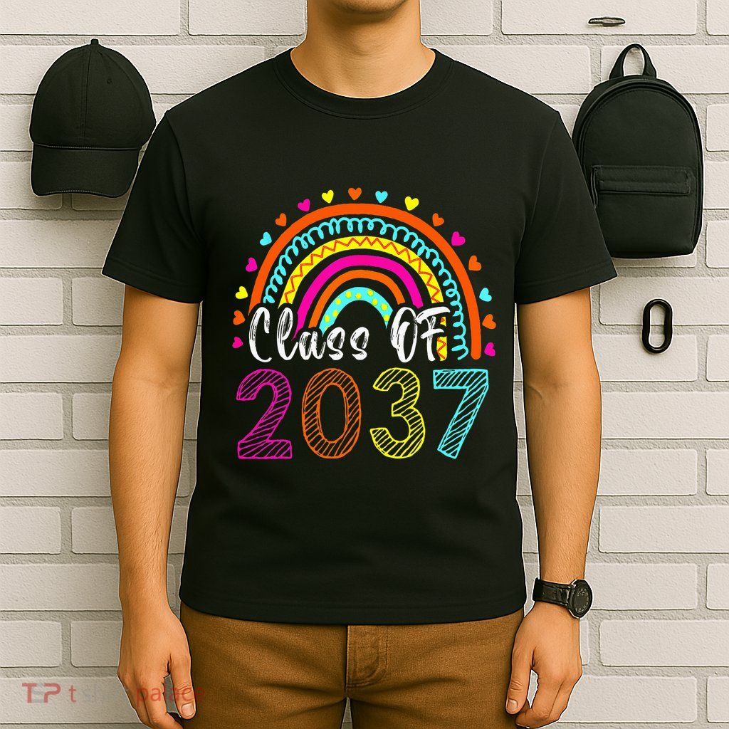Class Of 2037 Kindergarten Prek Grow With Me Graduation T-Shirt